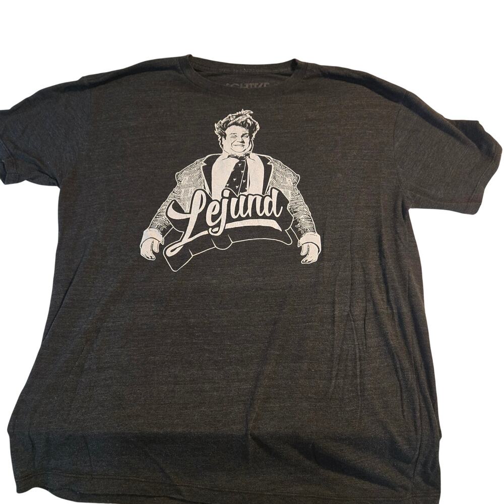 gray t-shirt by the CHIVE featuring a graphic of comedian Chris Farley size xl